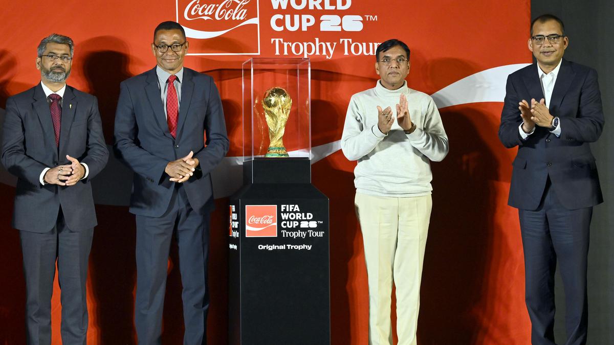 VIDEO | FIFA World Cup trophy lands in Delhi, to be in India for 3 days as part of world tour